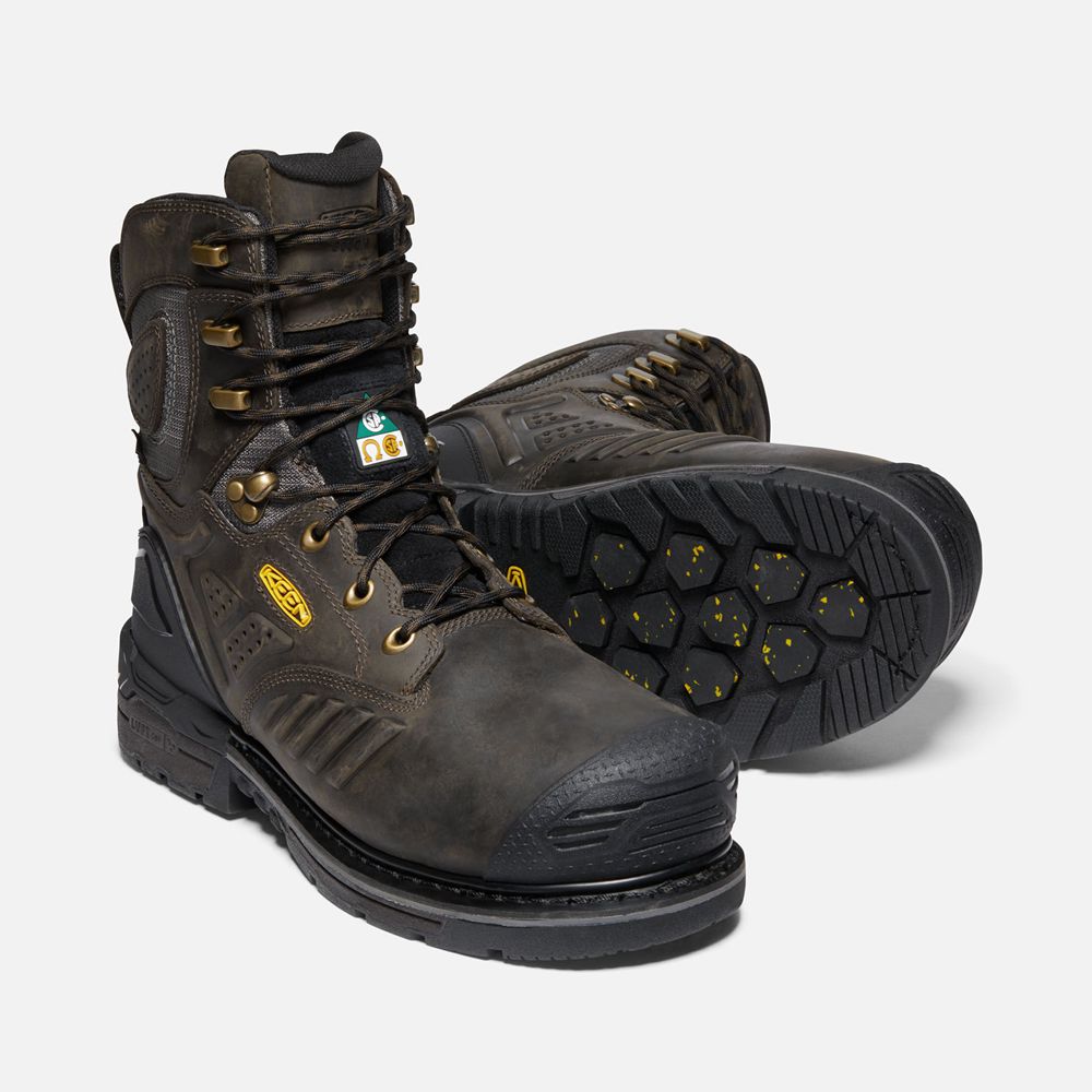 Botas de Trabajo Keen Mexico Negros Marrom - Hombre Csa Philadelphia+ 8\" Insulated Waterproof (Carbo